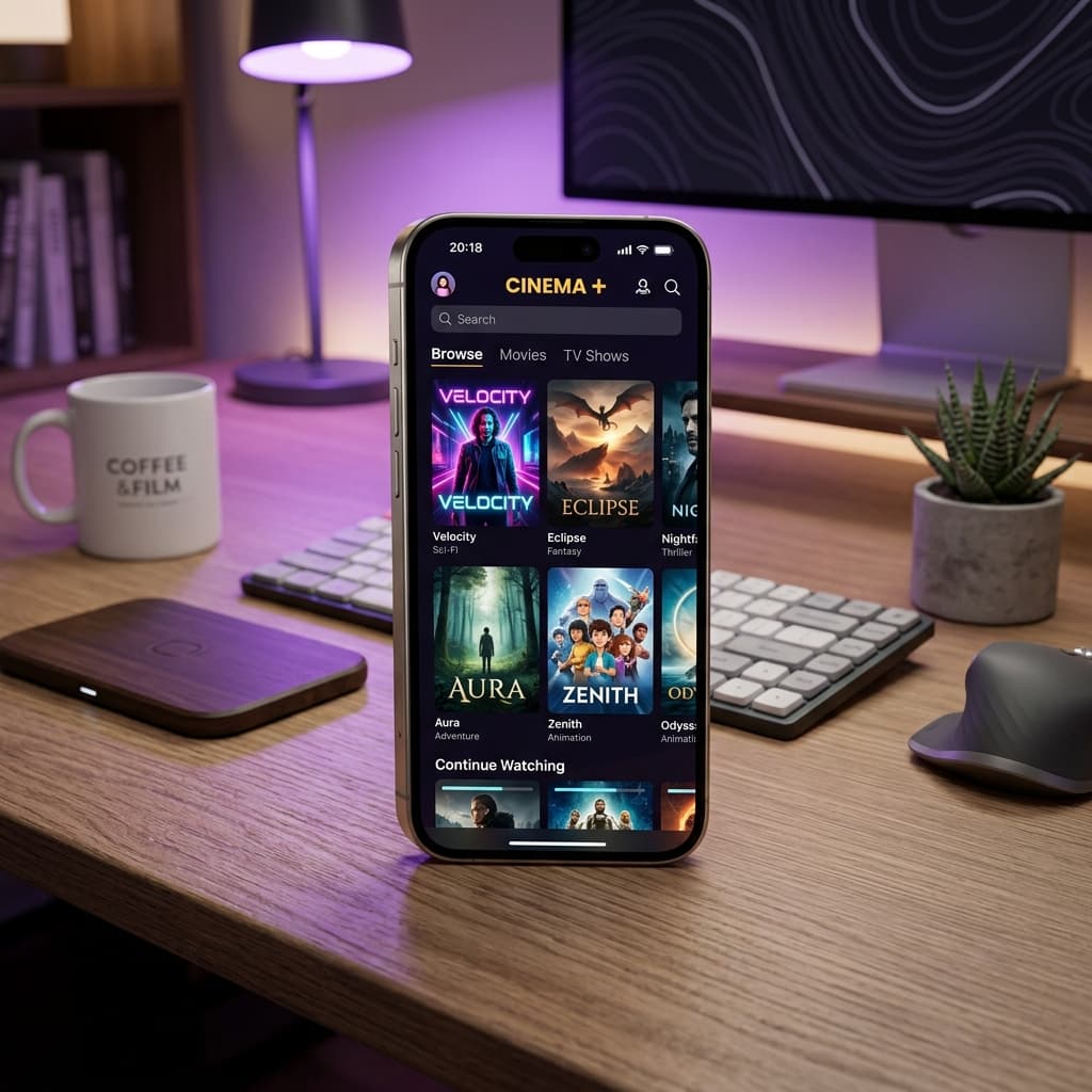 YouCine iOS Streaming curved monitor setup
